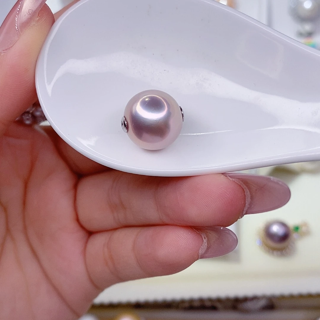 银S925镶嵌淡水珍珠项链