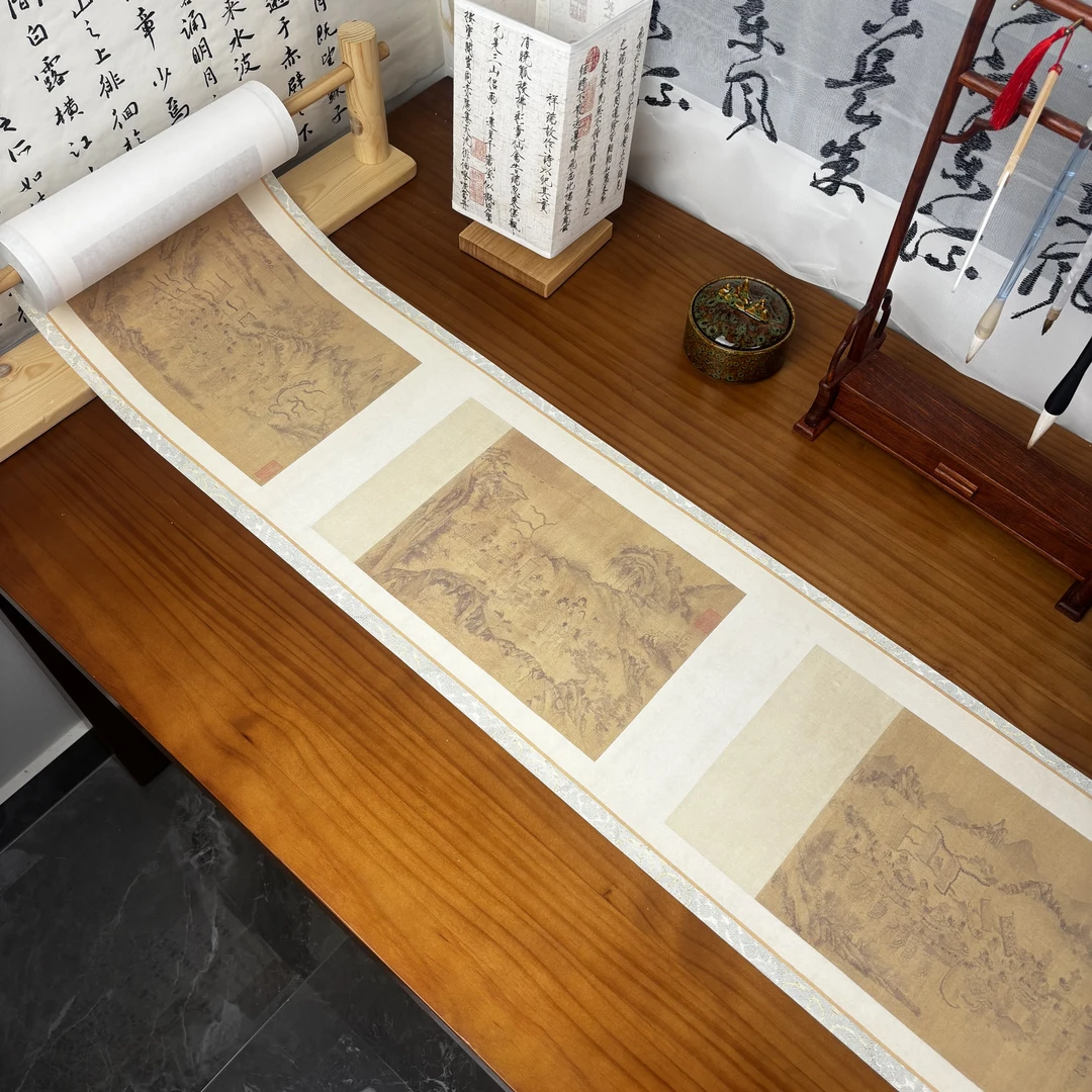 景阳阁纸蜡染砑光纸 北宋_李公麟_万方职贡图长卷 直播专用