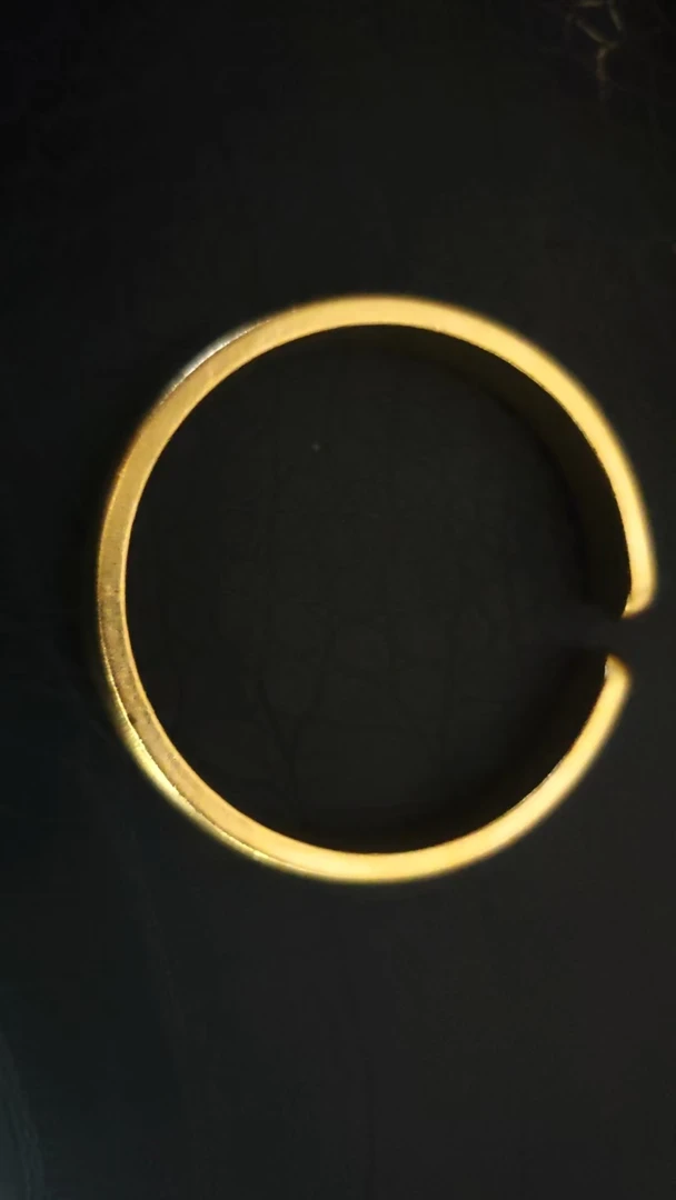 足银手镯 原创轻奢时尚百搭黄色手镯  ys62310