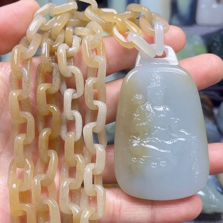 和田玉未镶嵌挂件