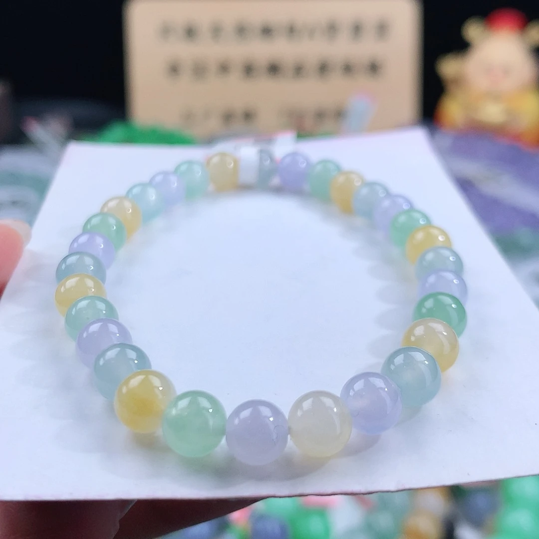 翡翠手链未镶嵌卡6mm