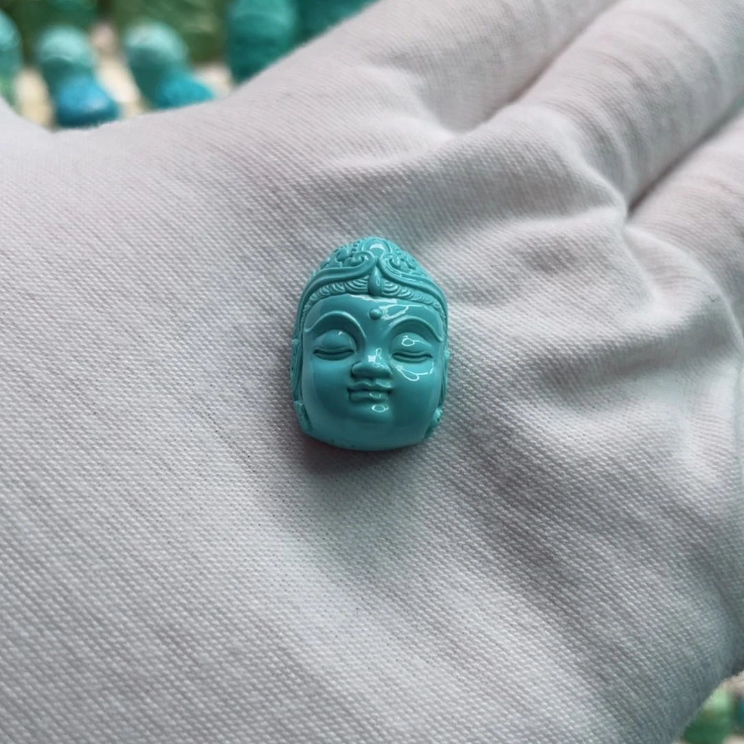 绿松石珠宝奇石未镶嵌宝宝观音