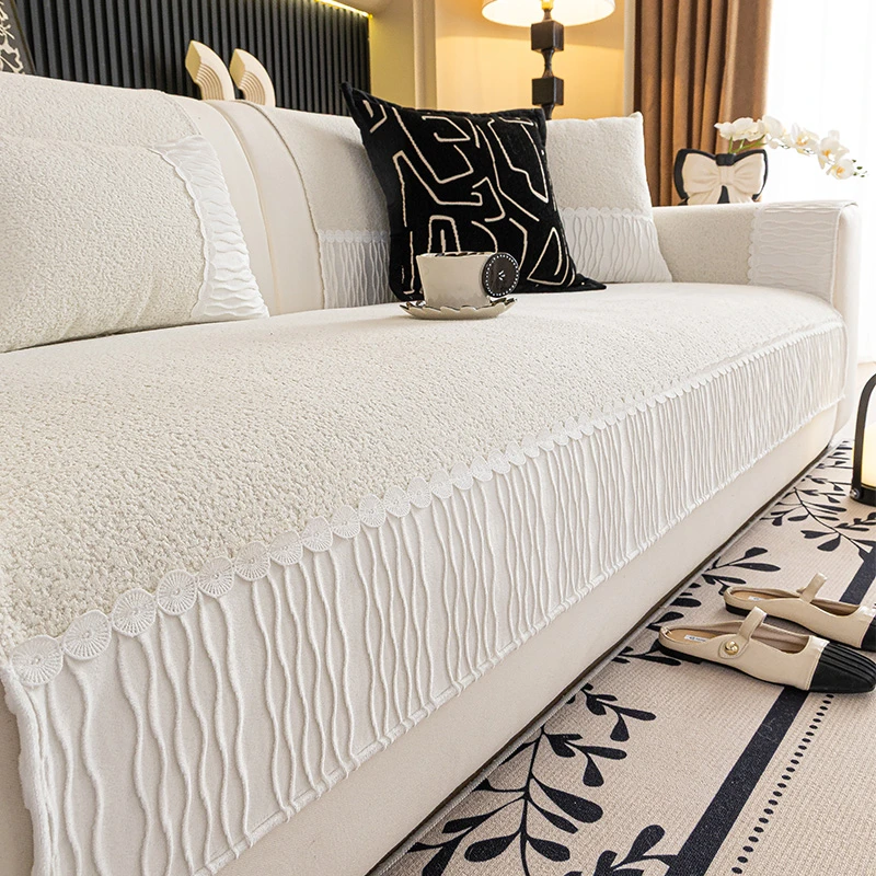 雪尼尔沙发垫四季通用2025新款沙发套罩固定防滑轻奢高级感盖布子