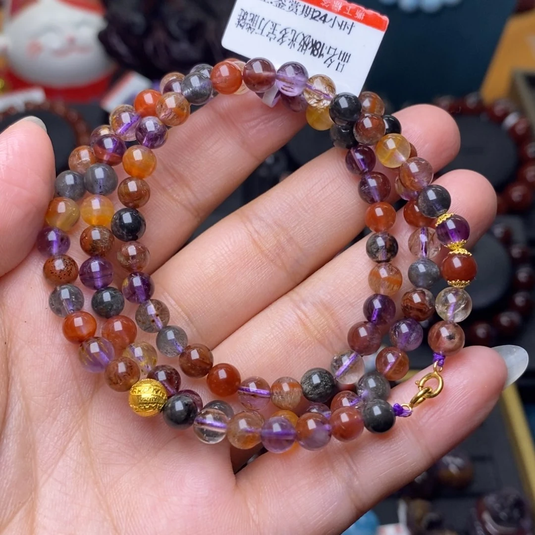 18K金镶嵌手链水晶J**燕极光多宝万能链