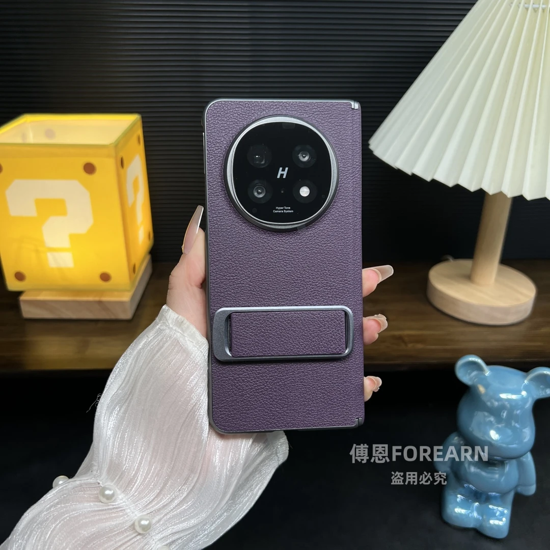 适用于oppofindn5手机壳findn5真皮折叠屏腕带支架新款保护套中轴