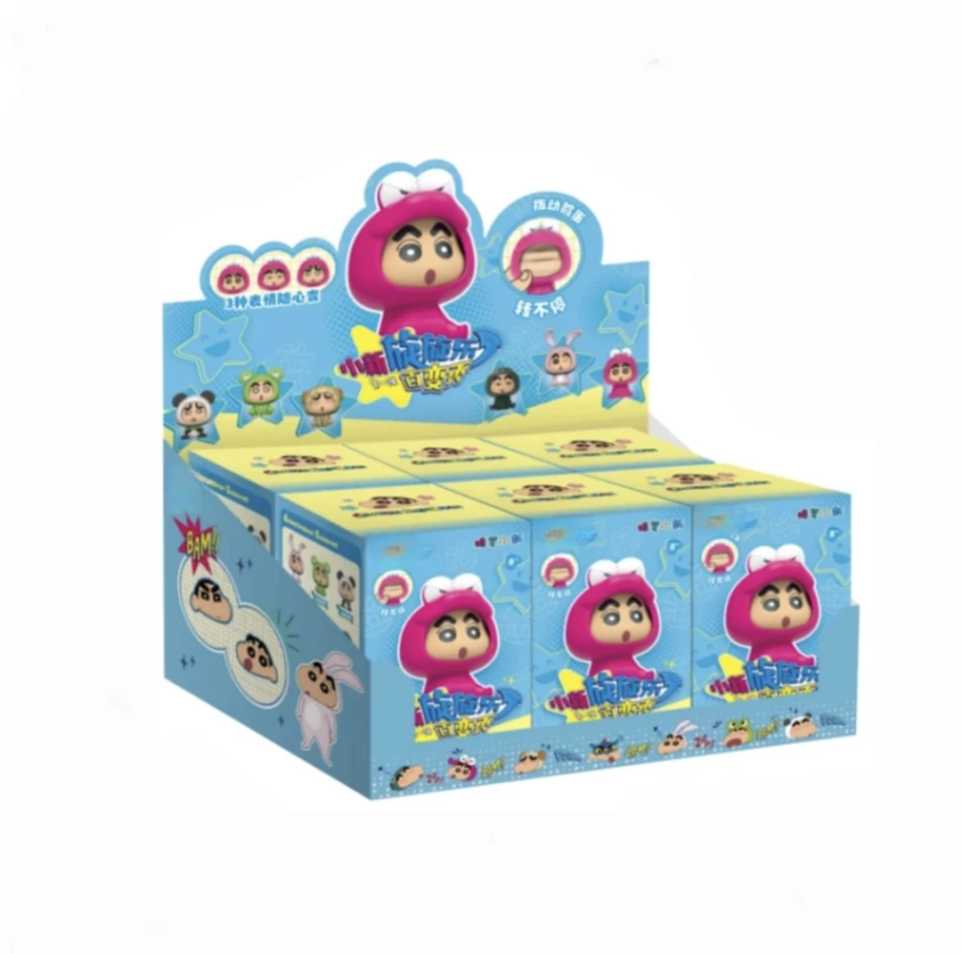 D正版授权蜡笔小新旋旋乐百变秀盲盒第一弹表情可转动解压摆件