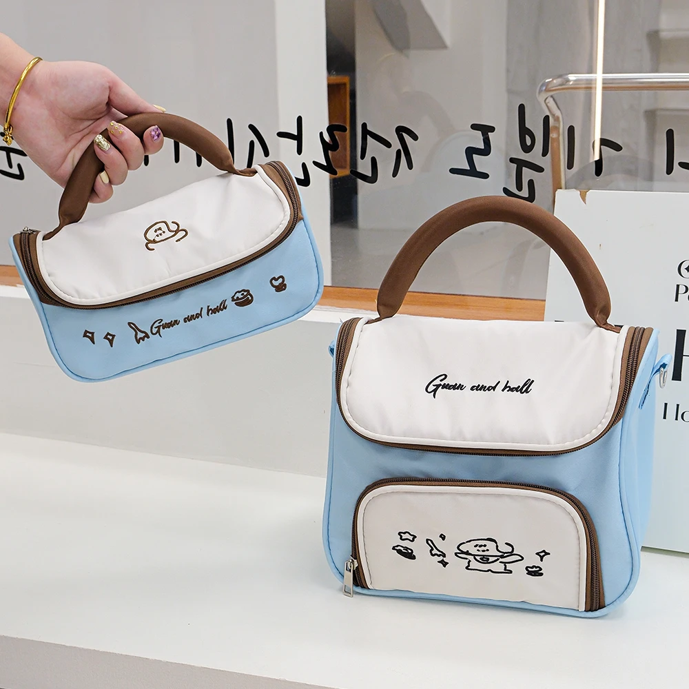 【化妆包】少女卡通化妆包撞色大容量2025新款多功能分区便携收纳包