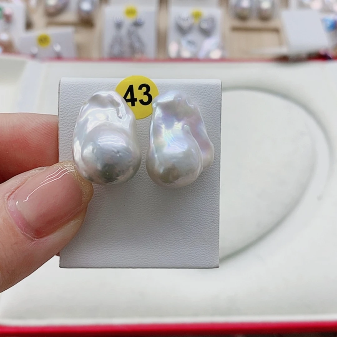 【闪购商品】淡水珍珠耳饰9K金镶嵌平***悔