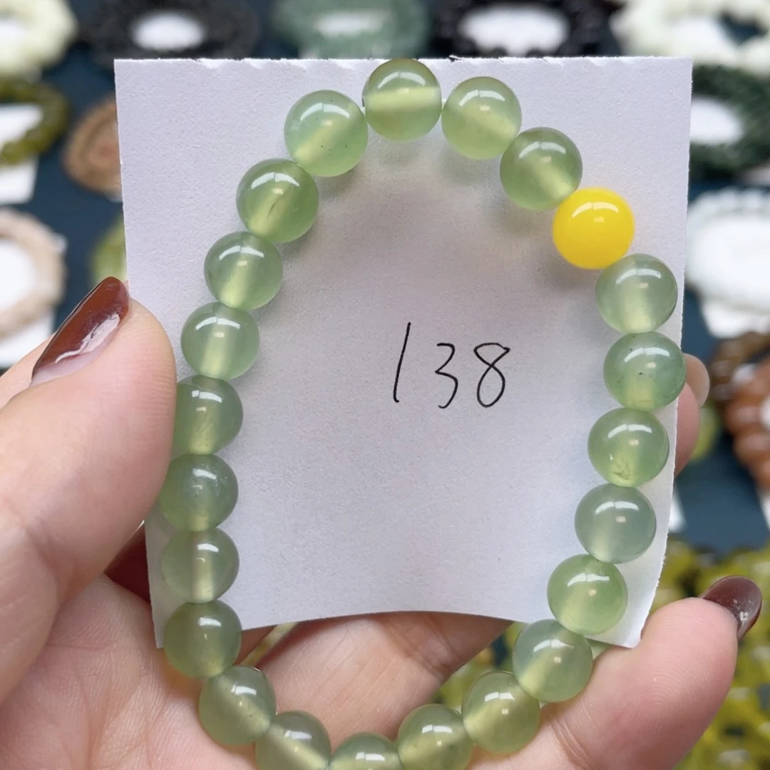 未镶嵌蛇纹石玉手串胖**.