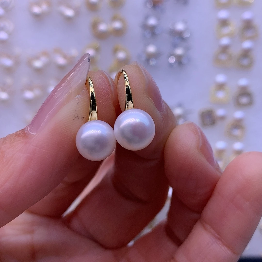 淡水珍珠耳饰合金