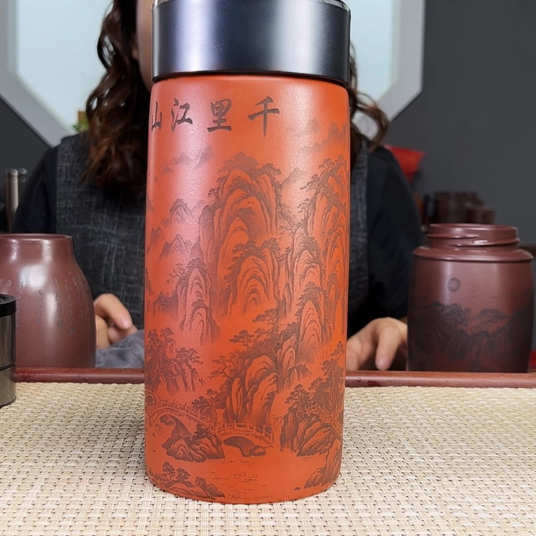 茶杯紫砂宜兴紫砂随性杯