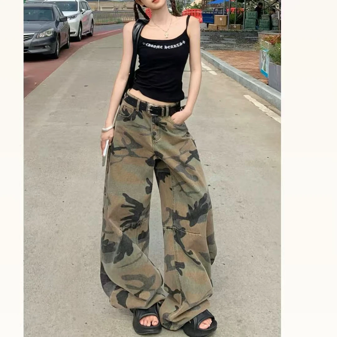 【迷彩弯刀】厚款休闲裤女