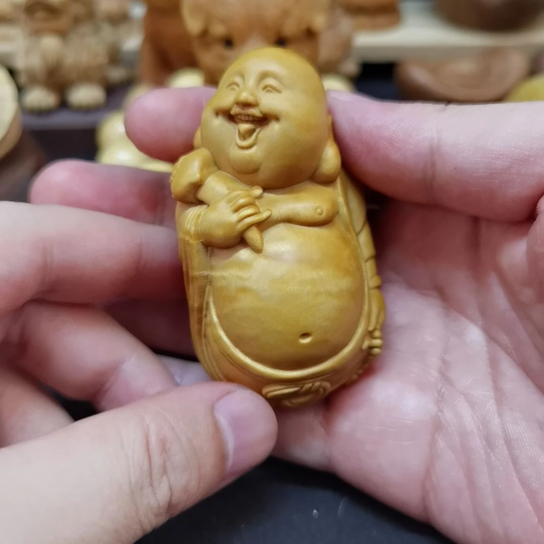 黄杨木7.5公分小叶黄杨微瑕如意弥勒