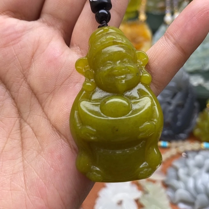 未镶嵌岫玉毛衣链锁骨链