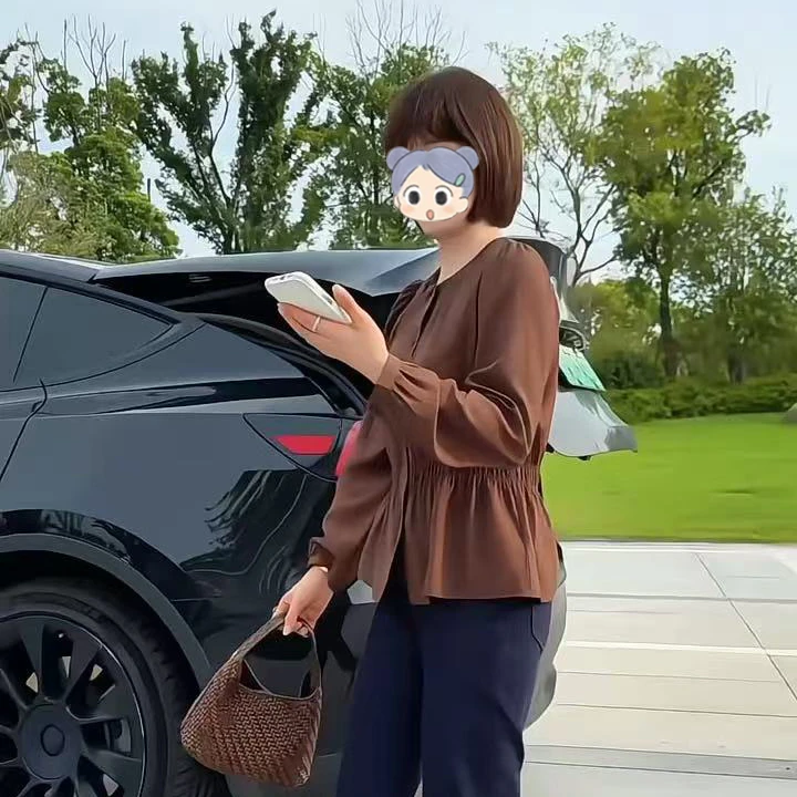 圆领长袖2025秋季新款耐脏常规款收腰显瘦通勤衬衫上衣复古工装风