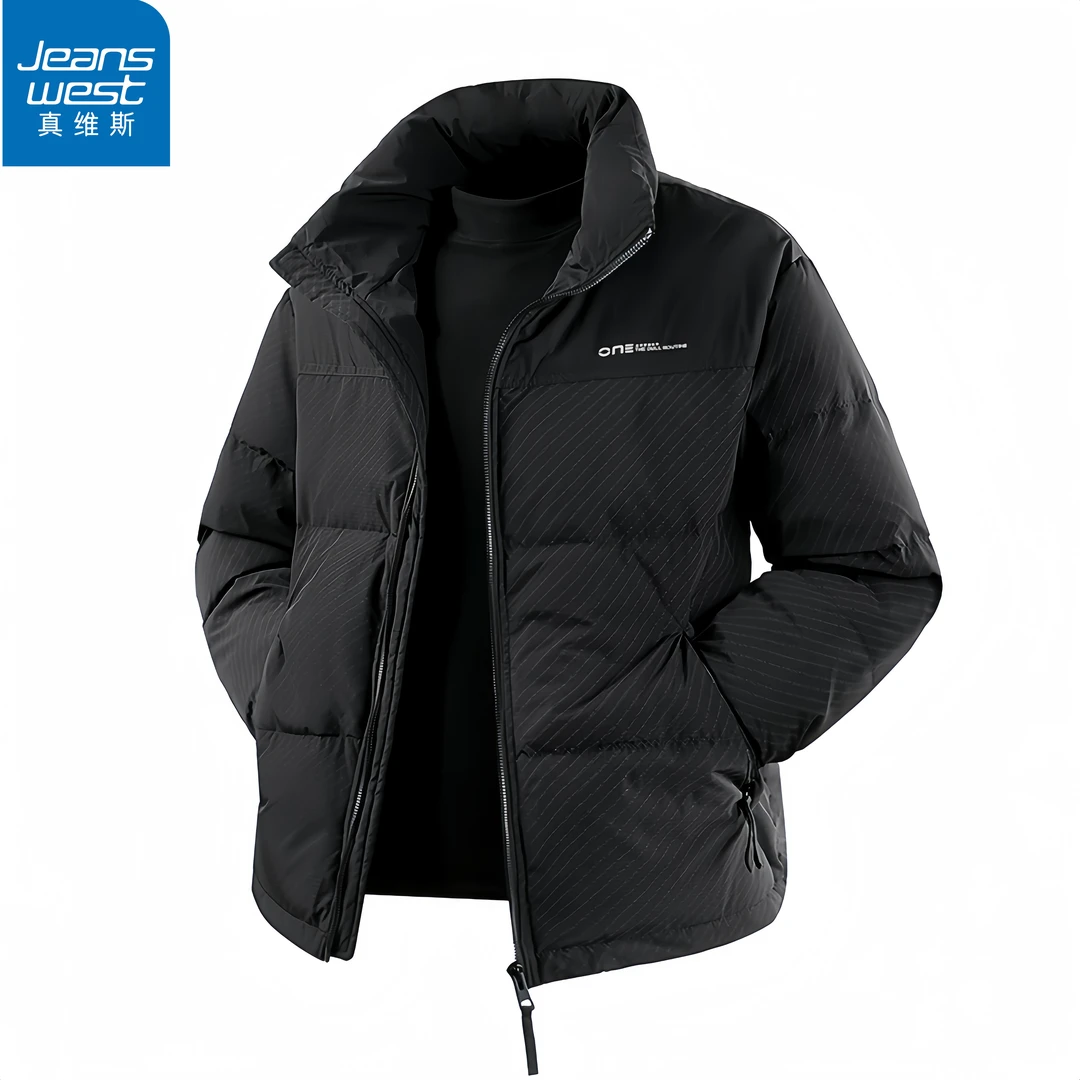 真维斯Jeanswest新款羽绒服男士外套冬季商务休闲夹克保暖帅气潮
