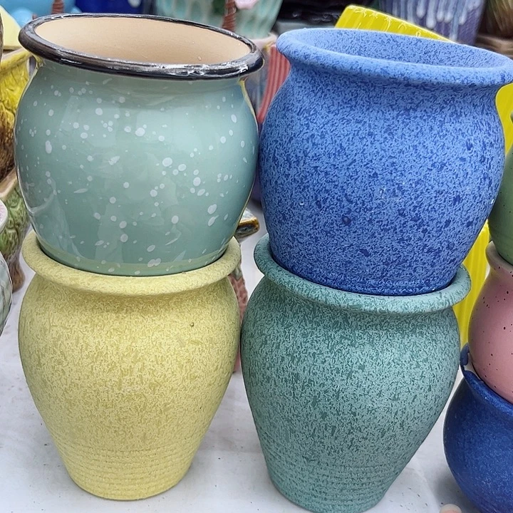 多肉绿植陶瓷花盆9.9包邮，有孔