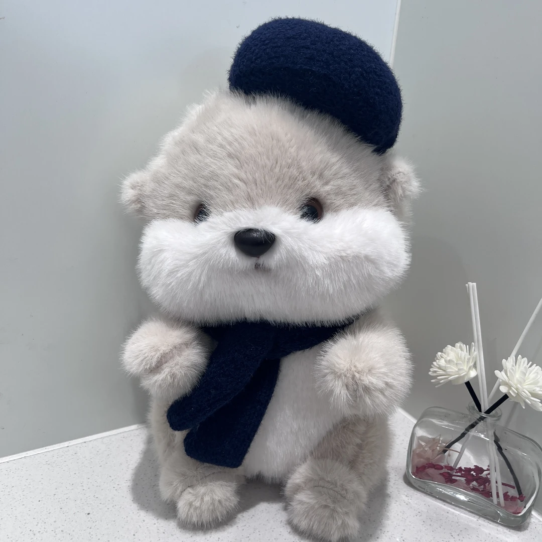 呆萌可爱小河狸公仔毛绒玩具河狸送女生日520礼物抱着睡娃娃