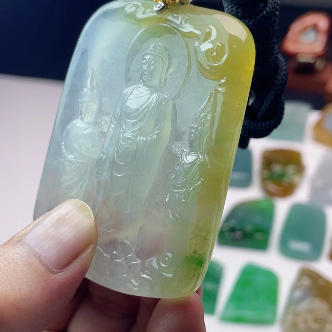 未镶嵌定制翡翠翡翠西方三圣