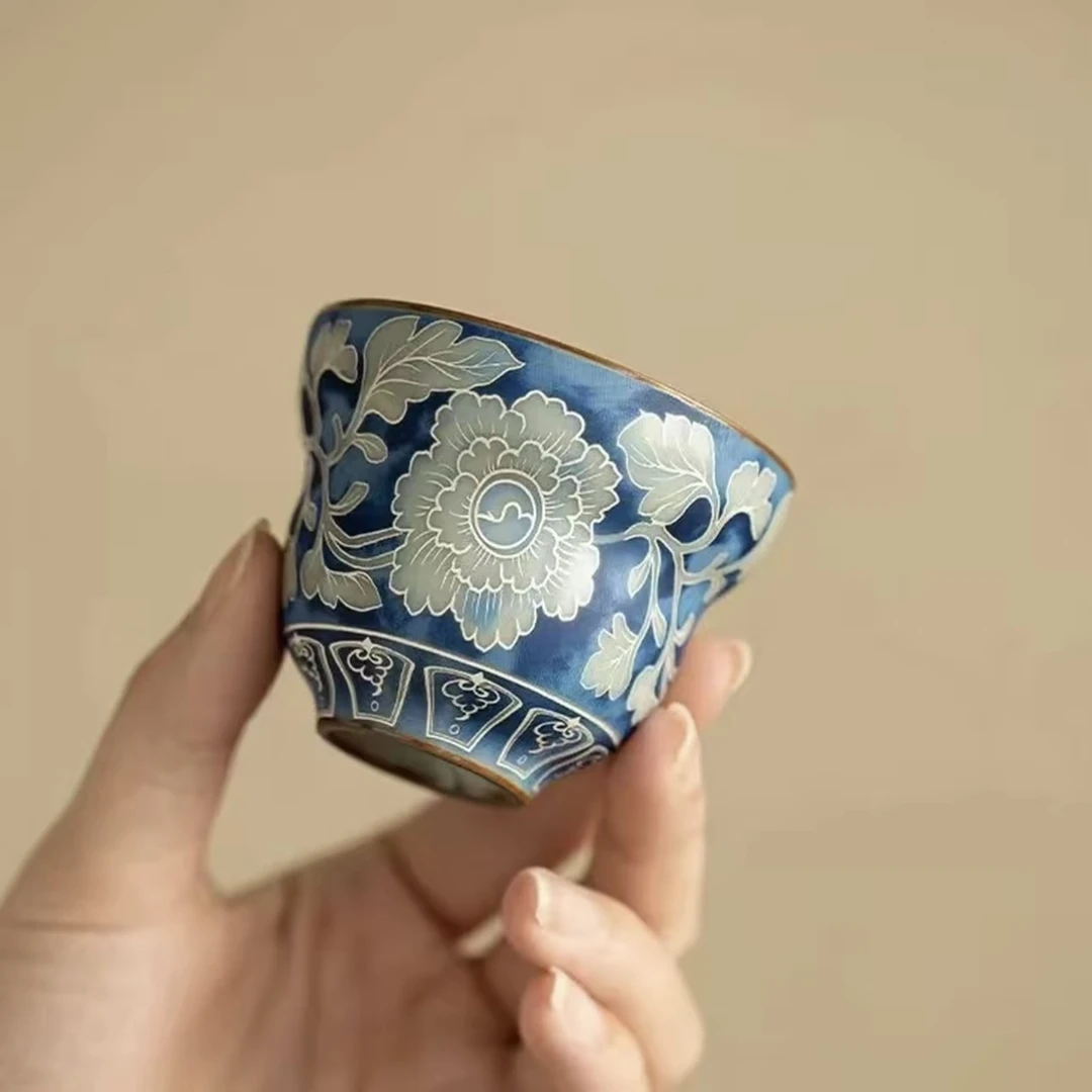 【茶器甄选】元青花葫芦杯A12437
