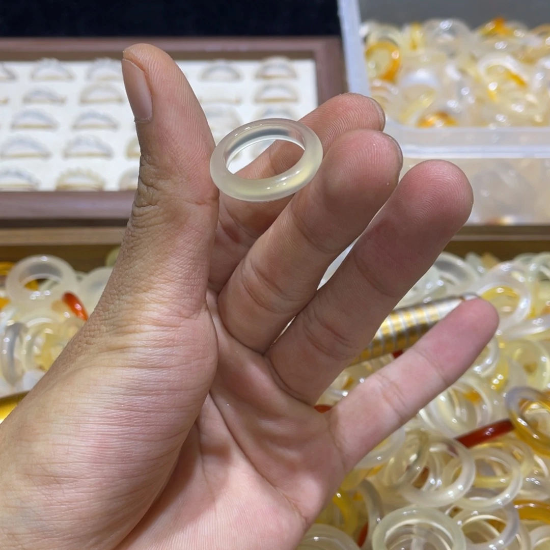 玛瑙/玉髓未镶嵌戒指1号港13