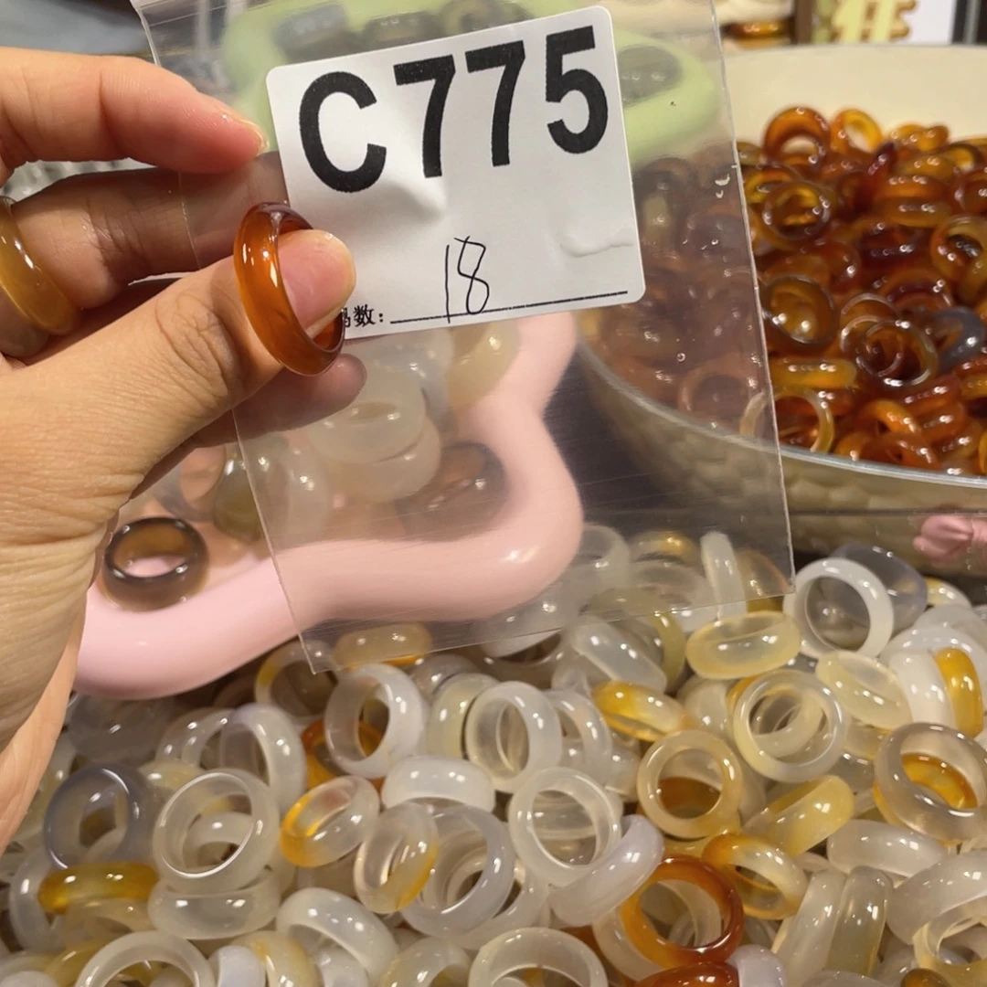 玛瑙/玉髓未镶嵌戒指775