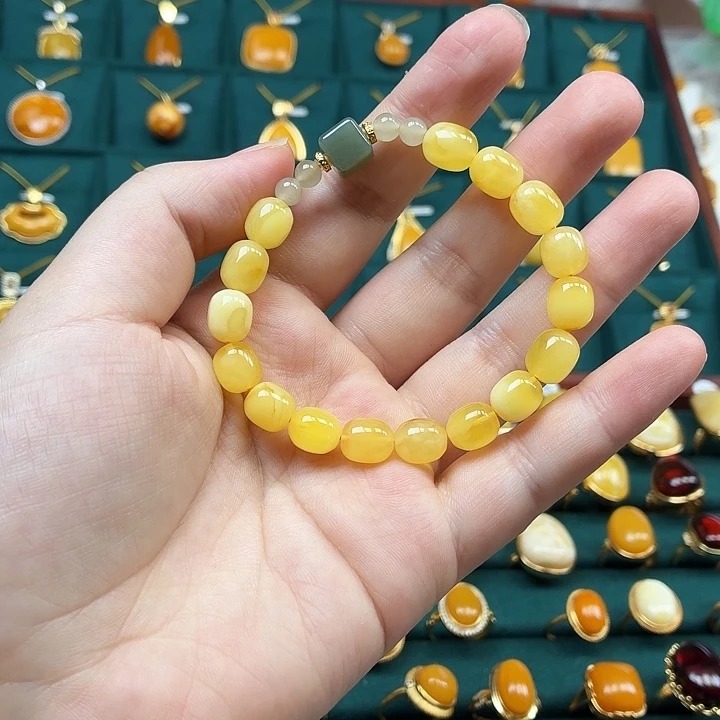 琥珀未镶嵌手链蜜蜡手串