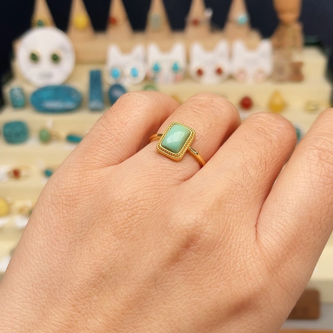绿松石戒指合金女戒