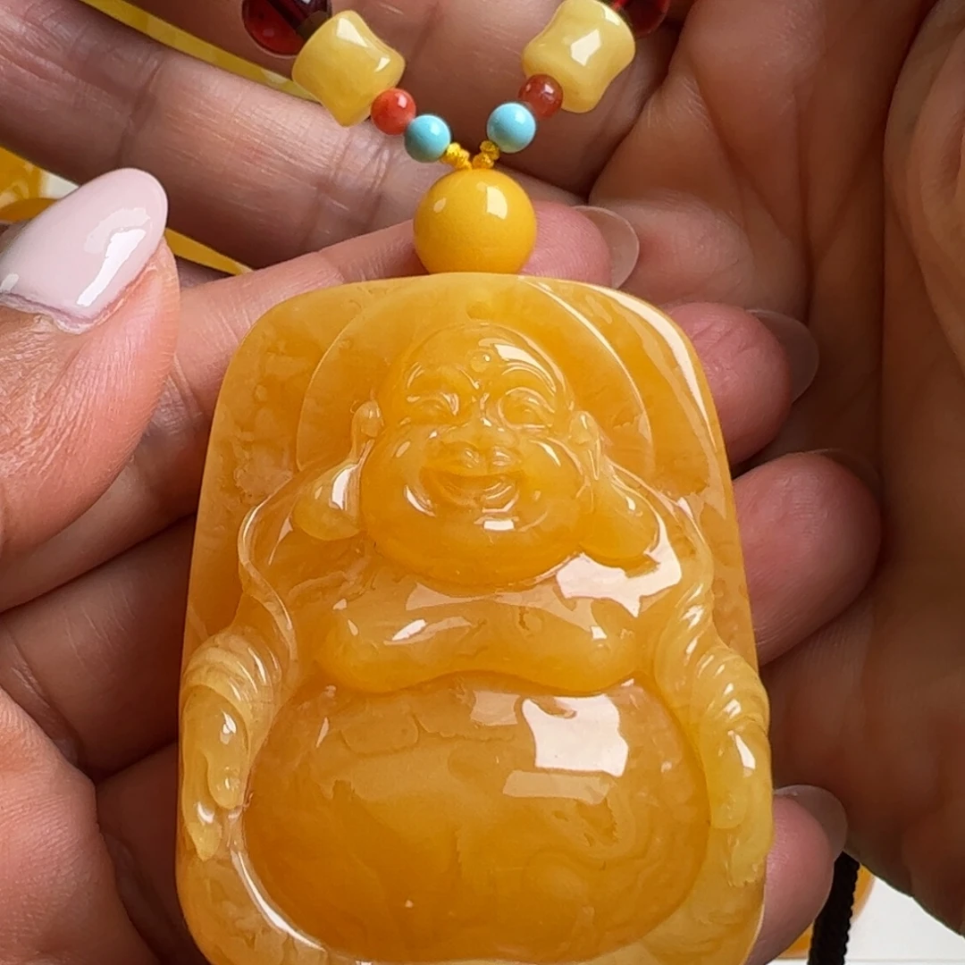 蜜蜡毛衣链未镶嵌无烤色无优化无补胶无煮蜜无辐照