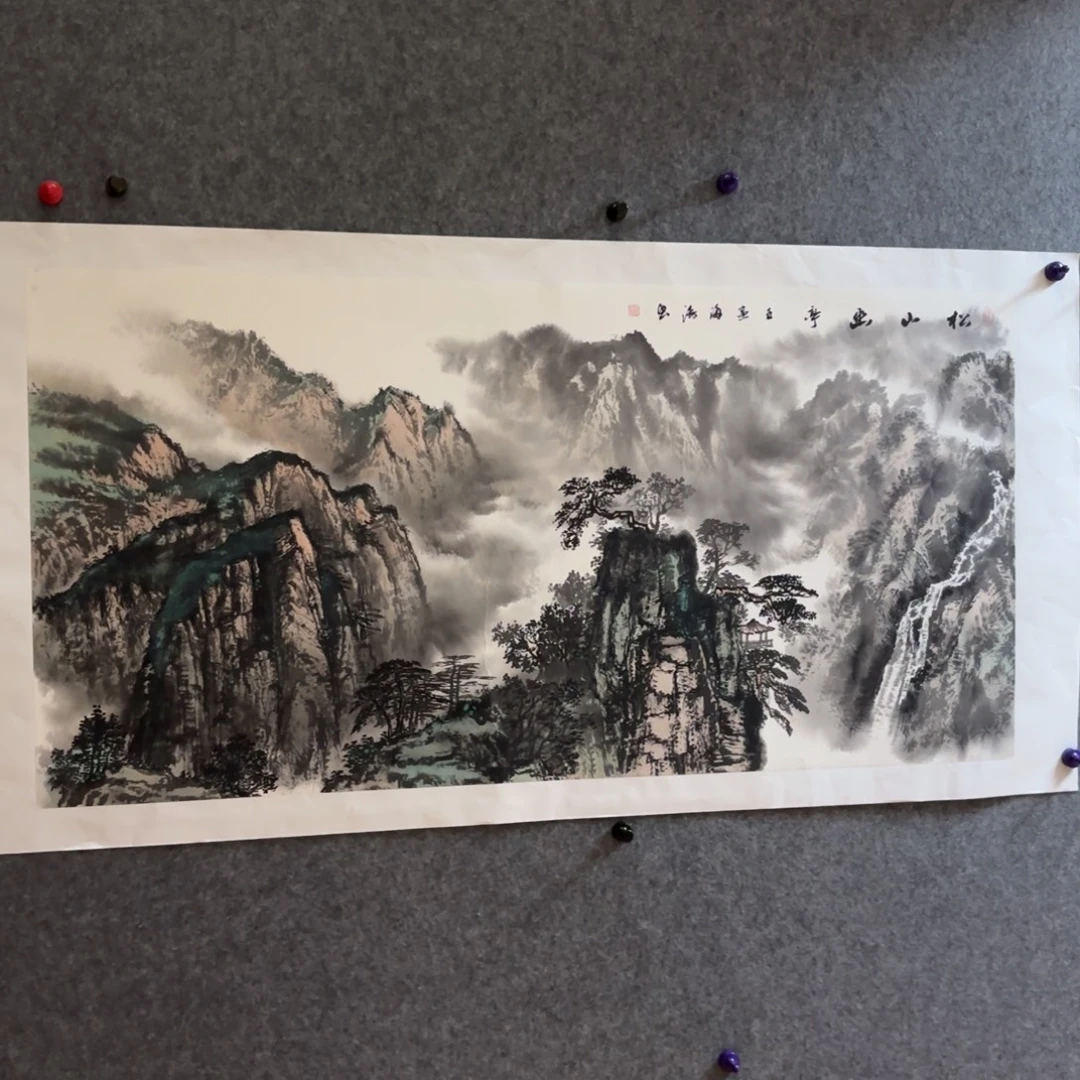 玉***明国画国画李海涛泼彩作品手绘