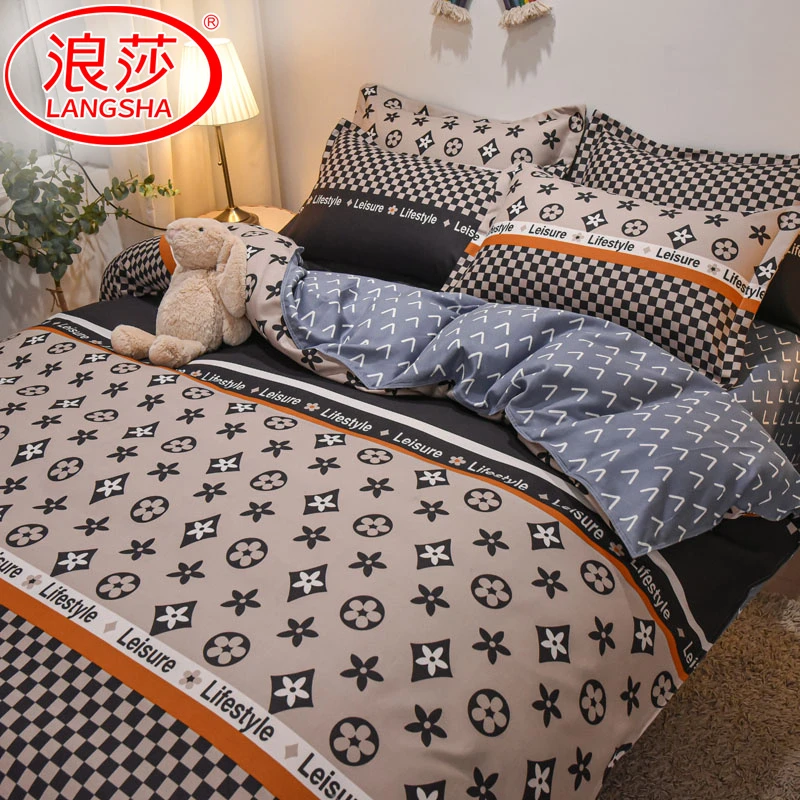 浪莎高端四件套床单被套被罩春夏单人学生宿舍床上三件套四季床品