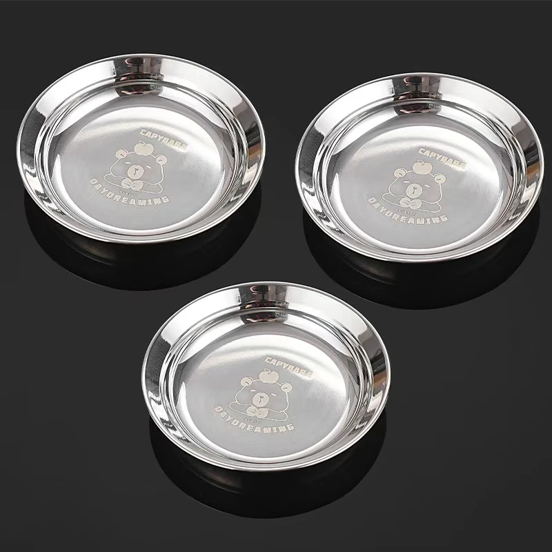 14.5CM 卡皮巴拉《到手三个》小吃碟小吃盘蘸料碟吐骨碟配菜碟  316