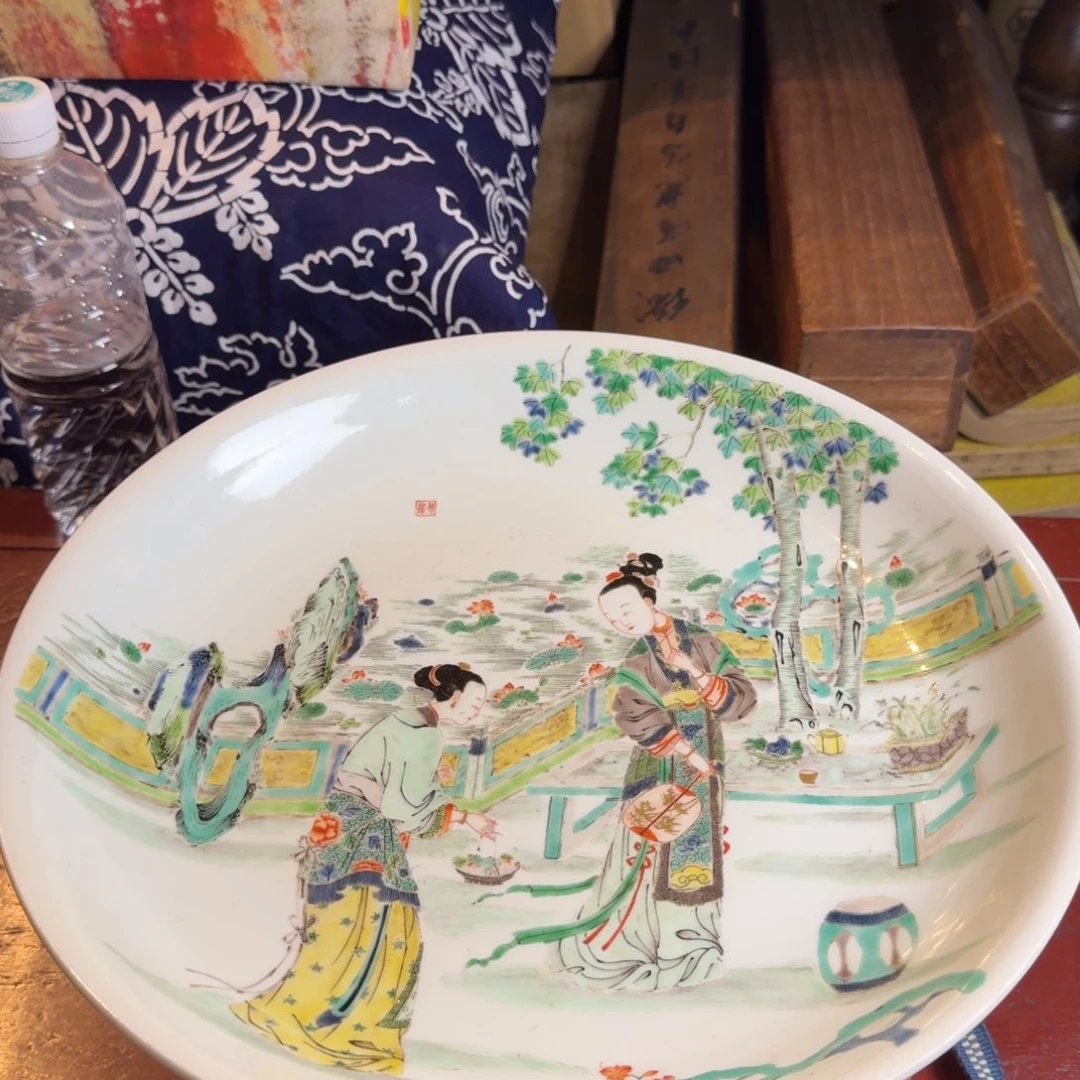 陶工艺品陶瓷大盘摆件