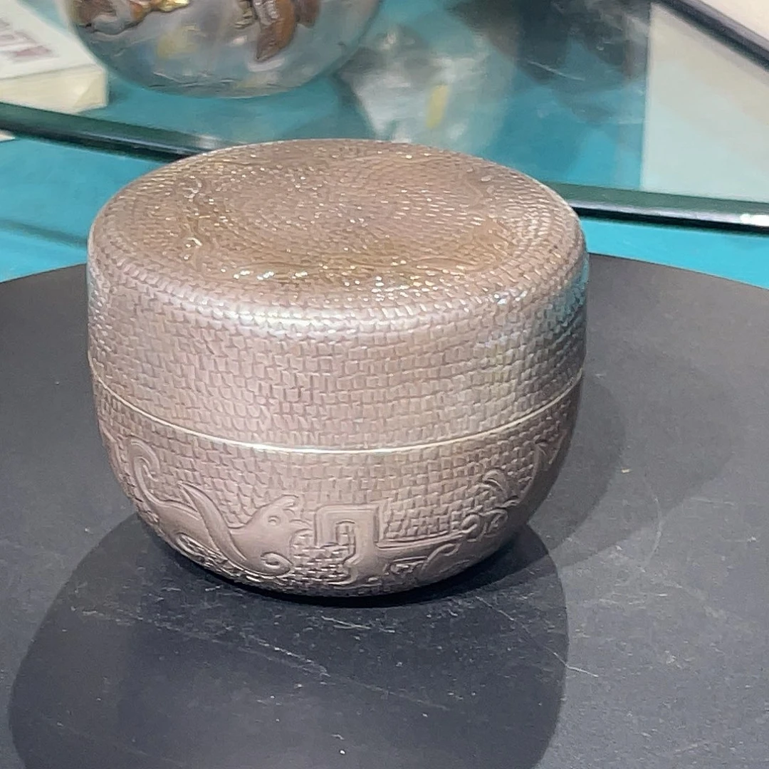 纯银精雕錾刻茶枣