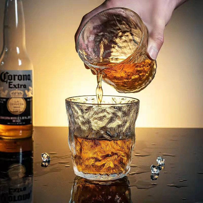 六只装创意透明玻璃冰川杯家用水杯果汁杯大容量