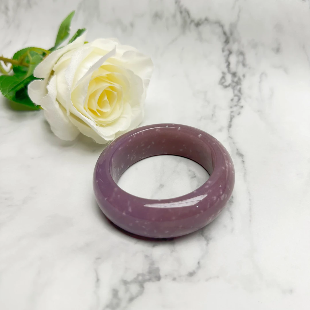 百搭佘太翠紫玉手镯珠宝首饰饰品