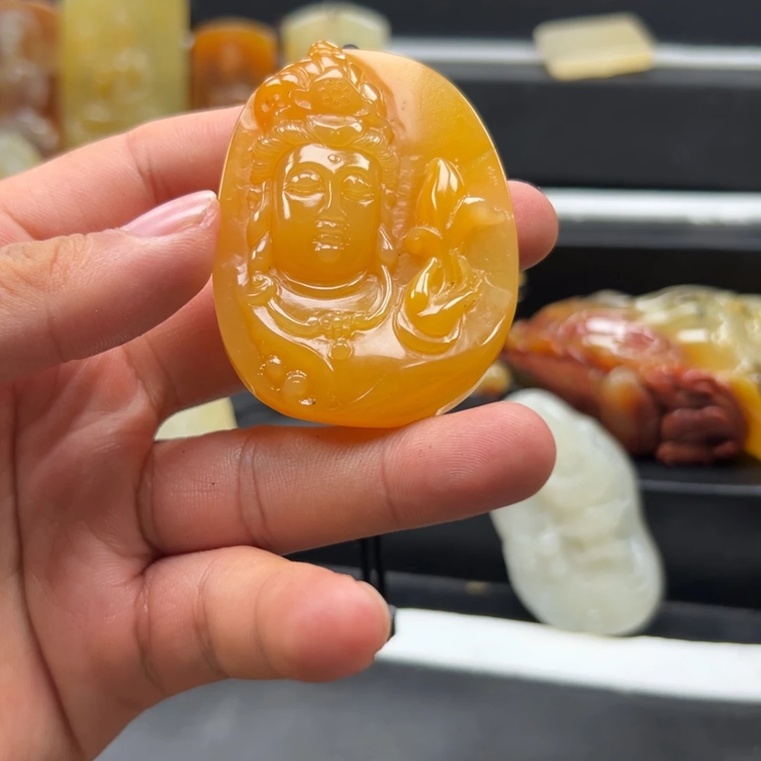 石英质玉（黄龙玉）未镶嵌多样性发货，发其一