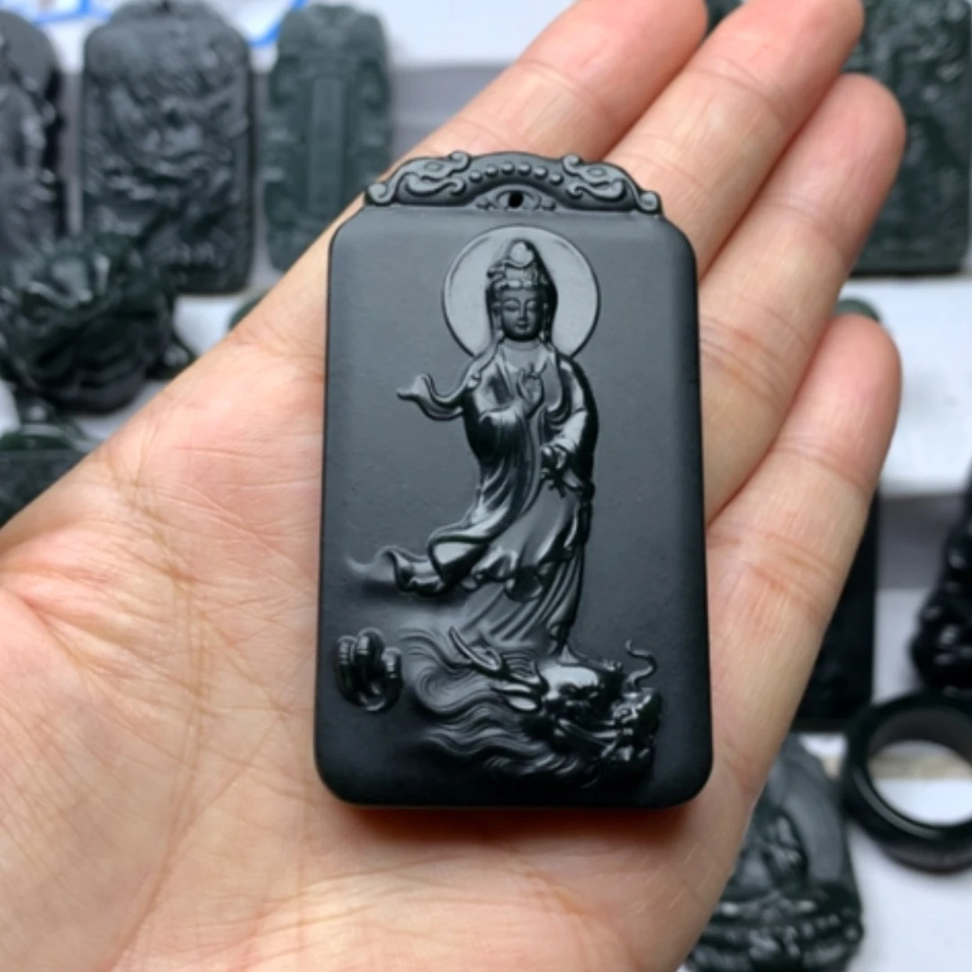 【闪购商品】颈饰未镶嵌和田玉双面雕刻