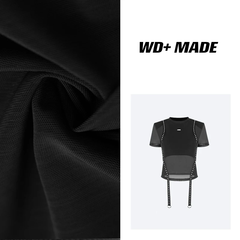 美式辣妹设计感铆钉高级小众百搭修身短袖T恤上衣