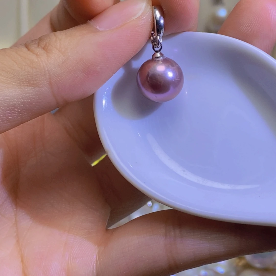 淡水珍珠银S925镶嵌薇薇天然珍珠