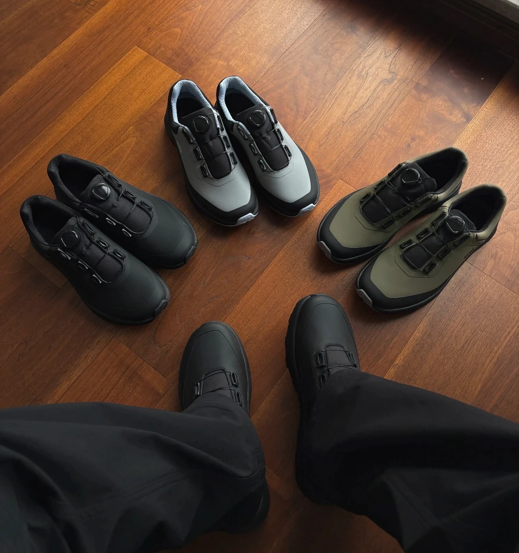 D家同款旋钮城市通勤百搭男士早春户外防水休闲低帮运动鞋