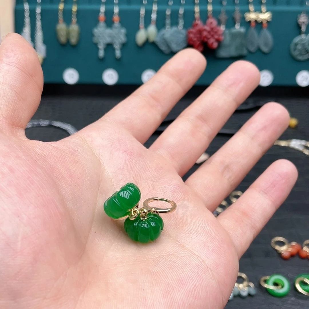 未镶嵌翡翠耳饰0865