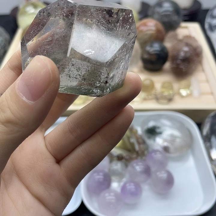未镶嵌发晶珠宝半成品288水晶