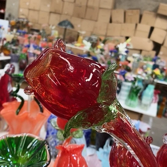 琉璃花瓶高50厘米宽6厘米