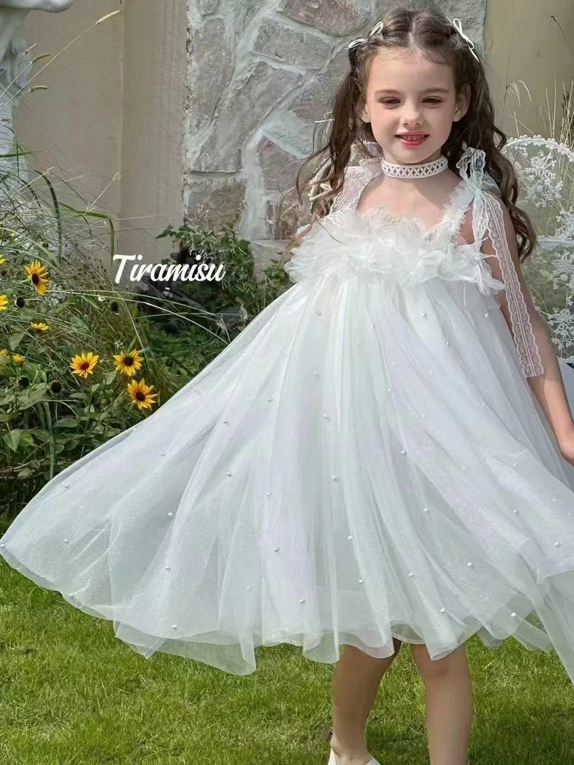 洋气【白珍珠-吊带裙】公主2025洛丽塔甜美礼服裙女童