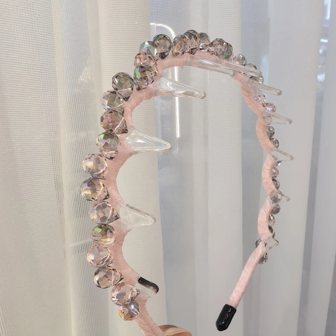 F592粉色草莓水水波浪尺发箍