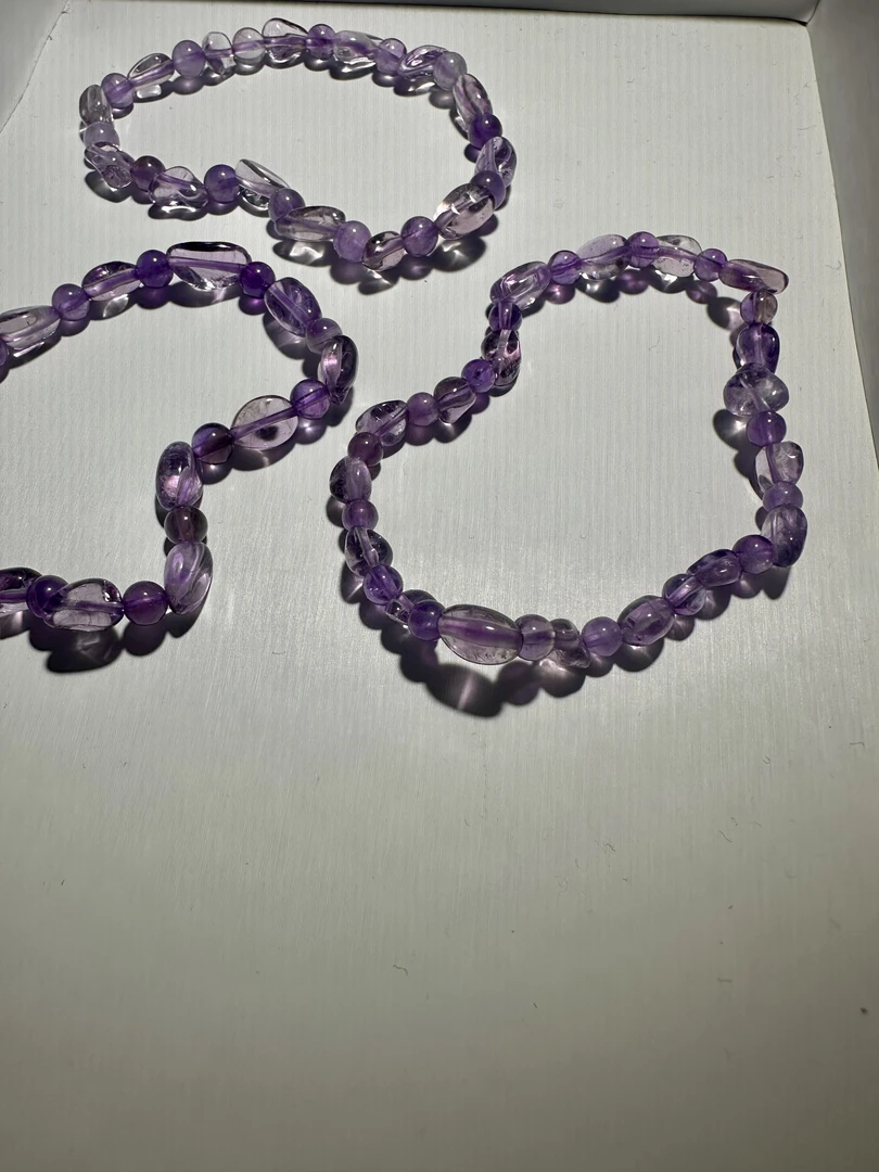 天然水晶紫水晶手串随性款多样性发其一