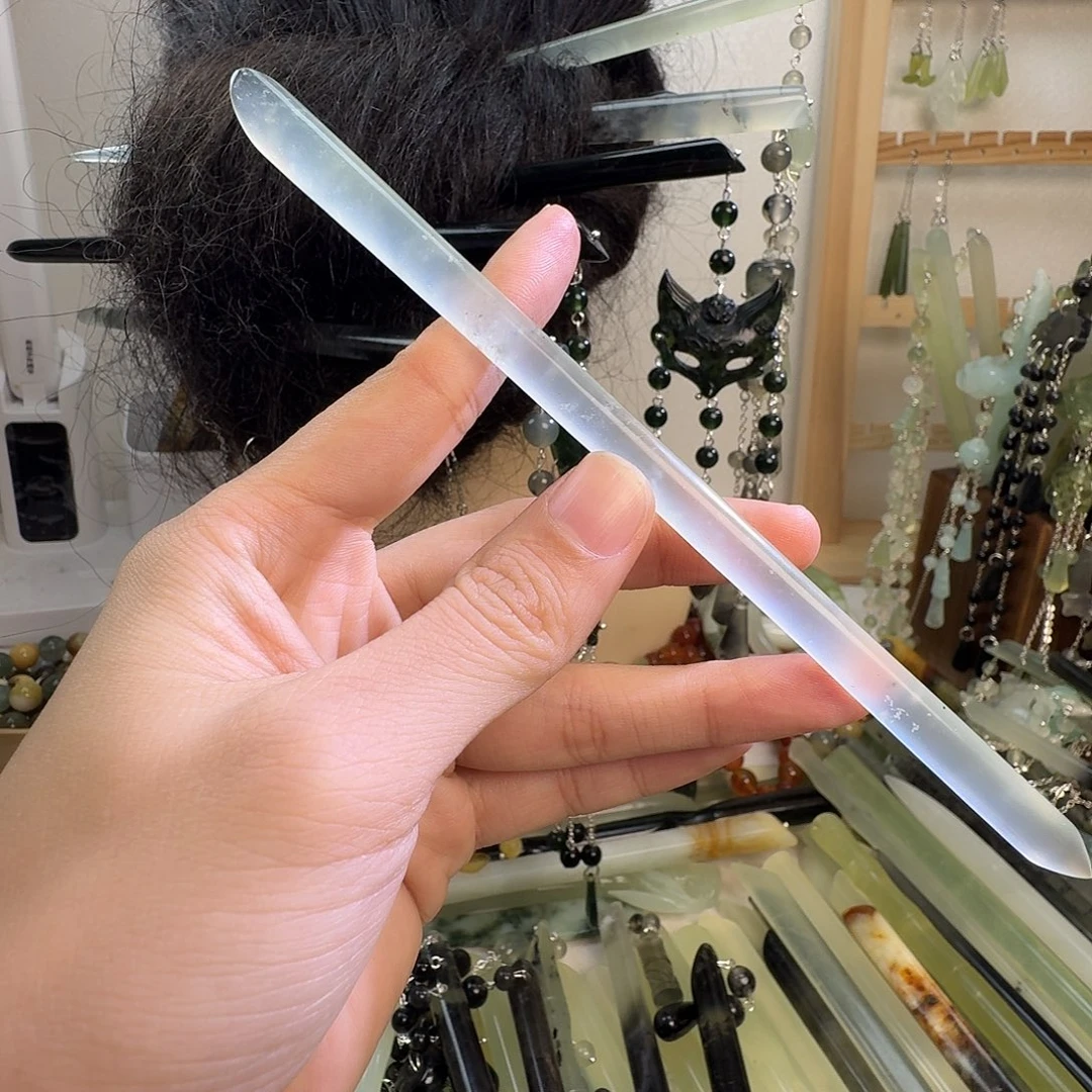 蛇纹石玉合金发饰