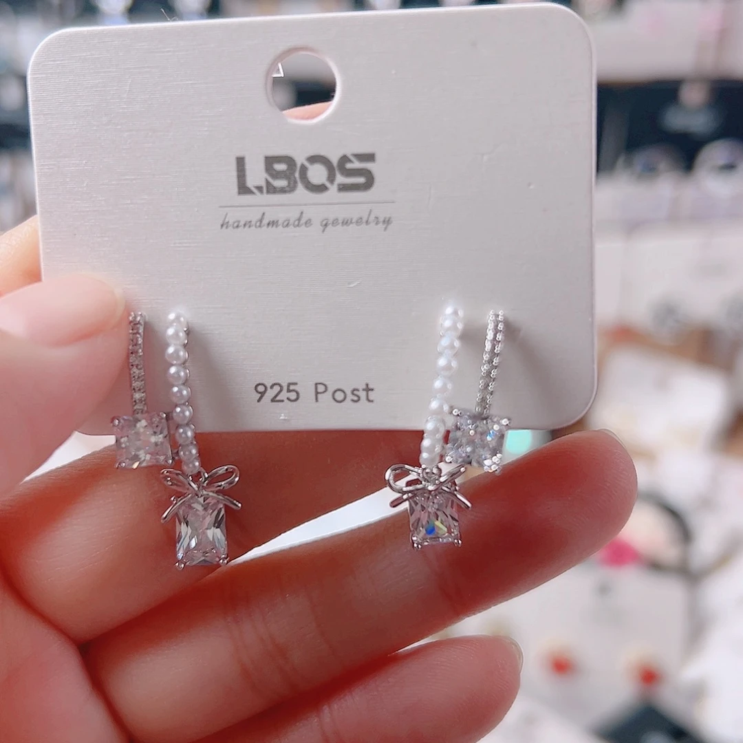 琉璃纯铜合金耳环的