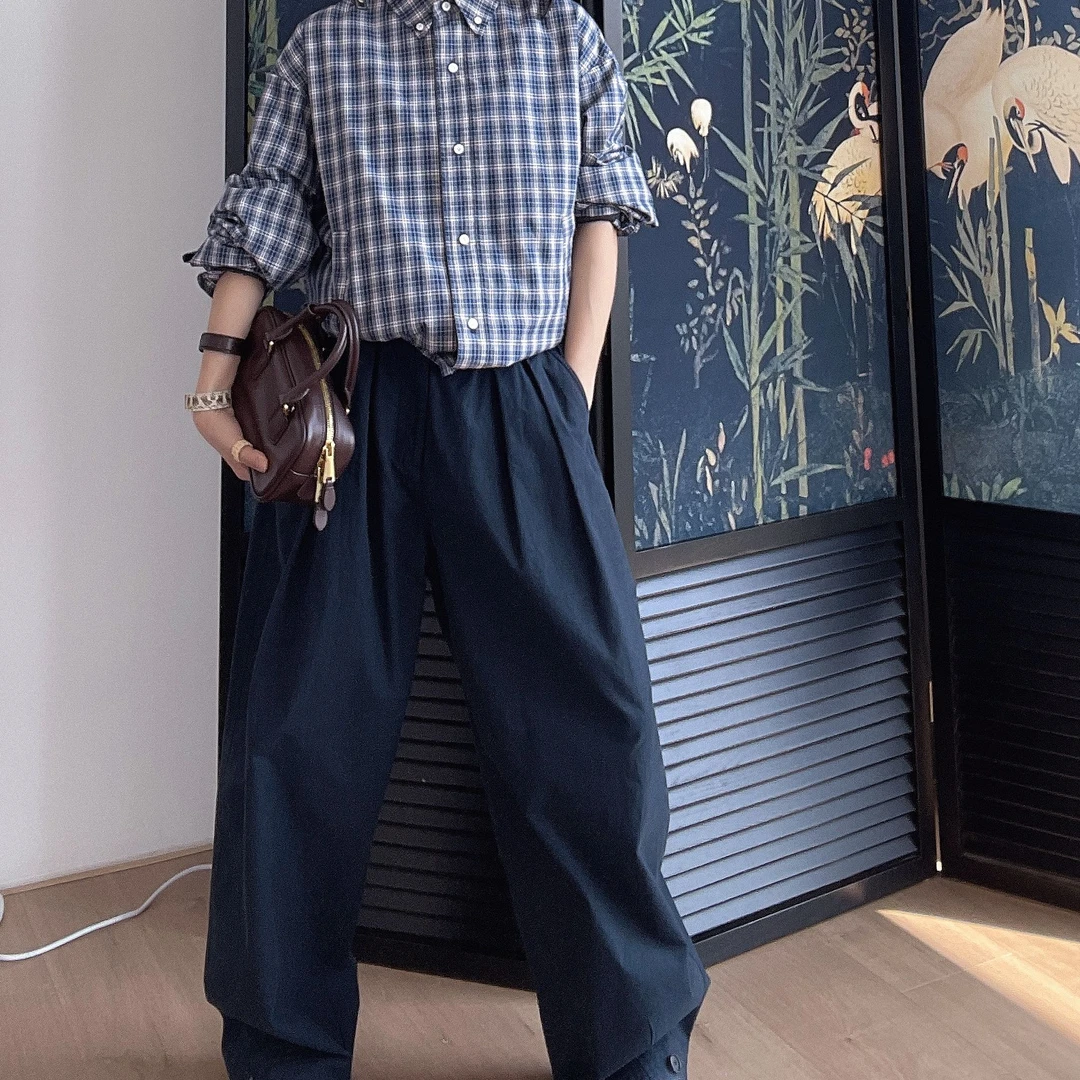 WM【气球裤】日系伞兵裤女款复古休闲裤直筒SS8027